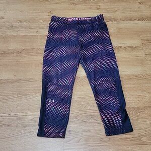 Under Armour Black White Pink Cropped Leggings Size M